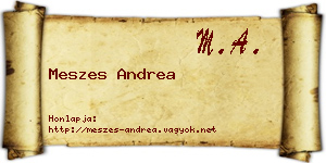 Meszes Andrea névjegykártya